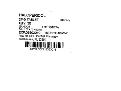 Haloperidol 2 mg Blister Pack (Haloperidol 2mg(sandoz))